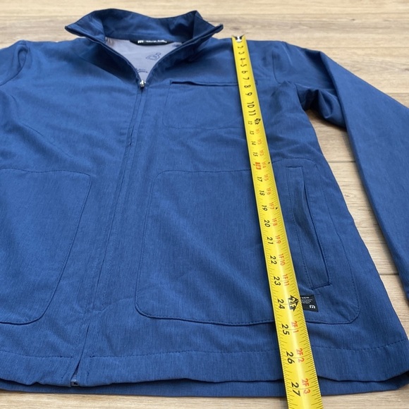 Travis Mathew Stormchaser Lightweight Windbreaker Jacket Golf full zip Blue‎ - Picture 16 of 16